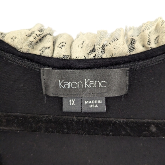 Karen Kane | Women's Dress | Black & Cream | Plus Size 1X - Picture 2 of 8